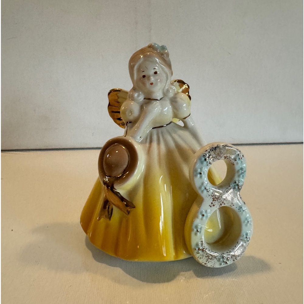 Vintage ceramic 8th birthday angel